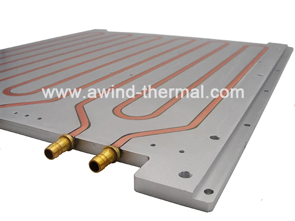cooling plate with copper tube